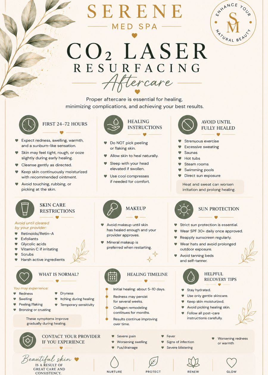 CO² Laser Resurfacing aftercare instructions