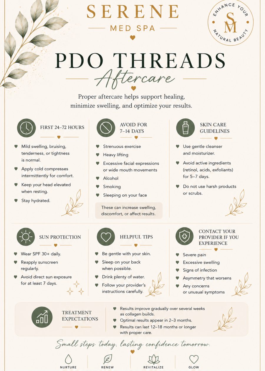 PDO Thread Lift aftercare instructions