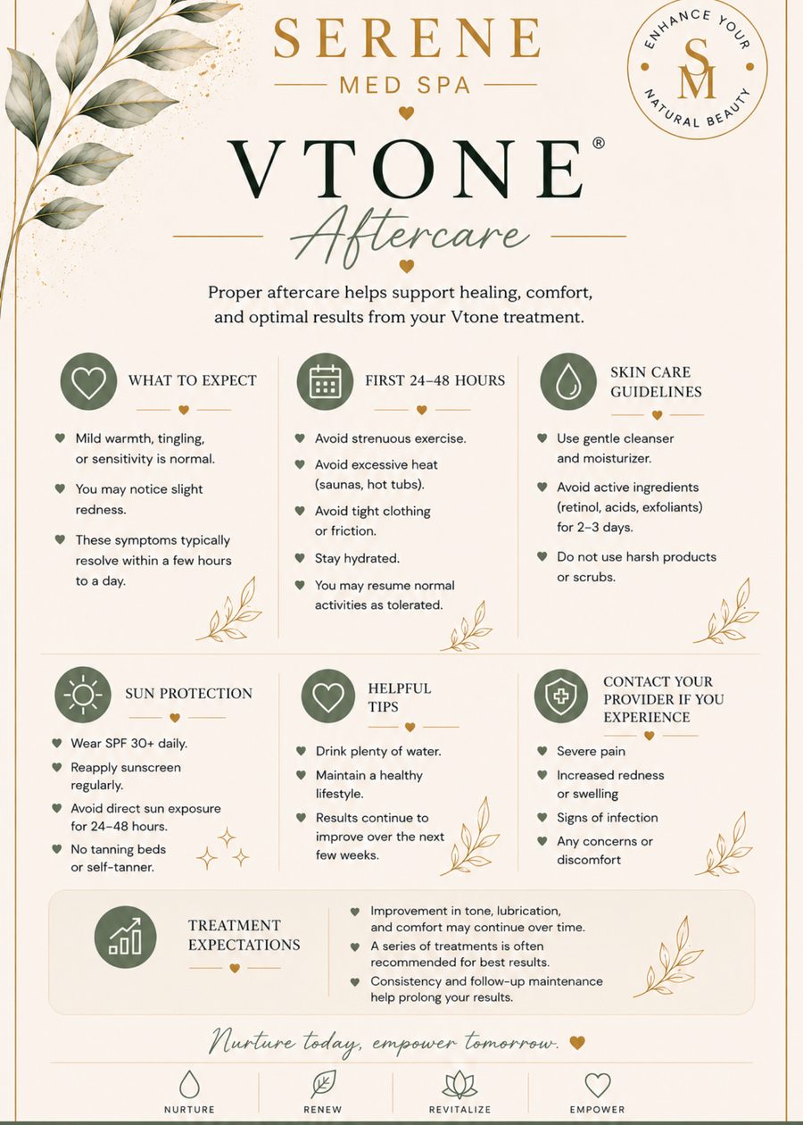 Vtone aftercare instructions