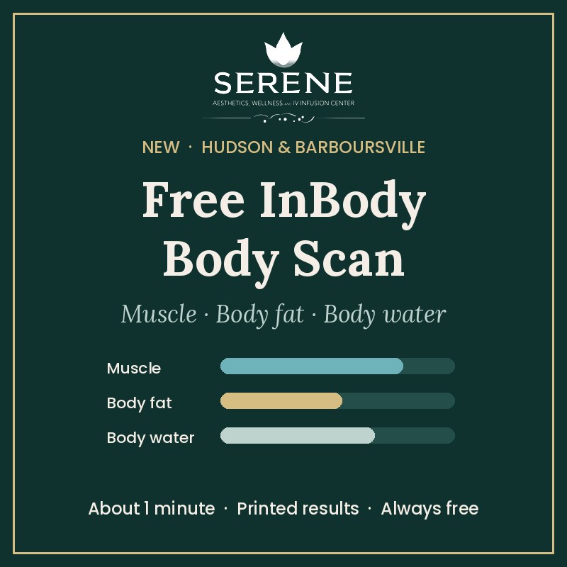 Free InBody Body Scan in Barboursville, West Virginia at Serene Med Spa in Barboursville, West Virginia