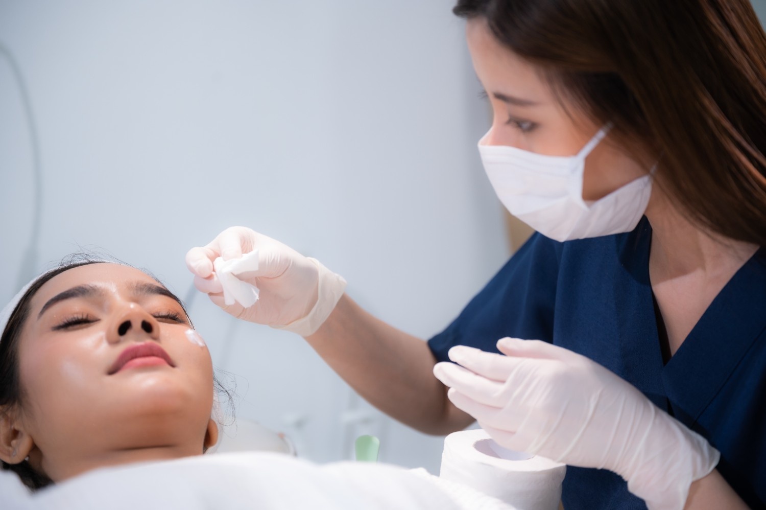 Medical professional assisting patient treatment. vi peel cost results before and after at Serene Med Spa, vi peel near me