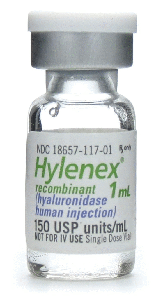Filler Dissolver (Hylenex) vial for aesthetic treatments at Serene Med Spa