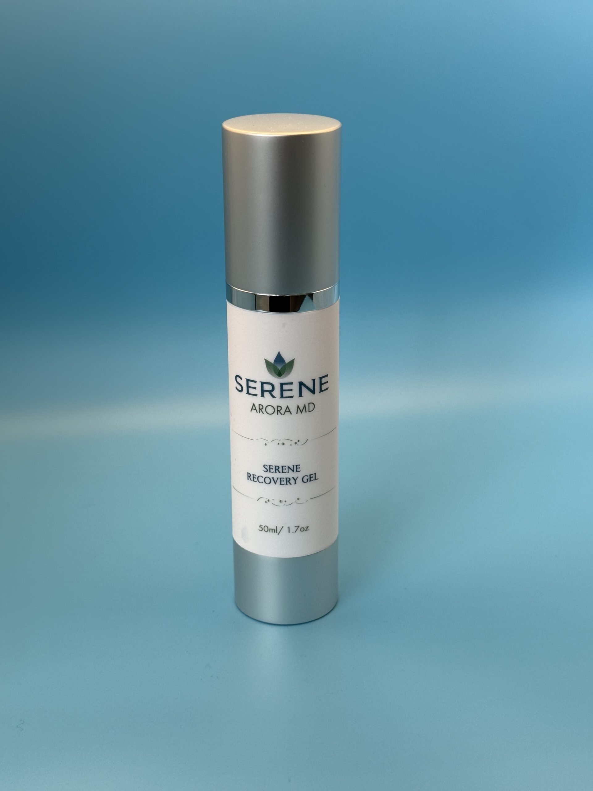 Skincare gel in sleek packaging.
